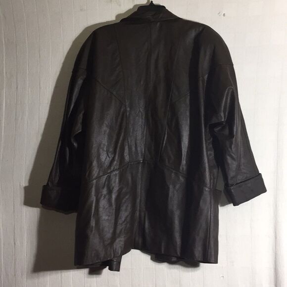 Preston & York Brown 80’s style cut Leather - Picture 3 of 3